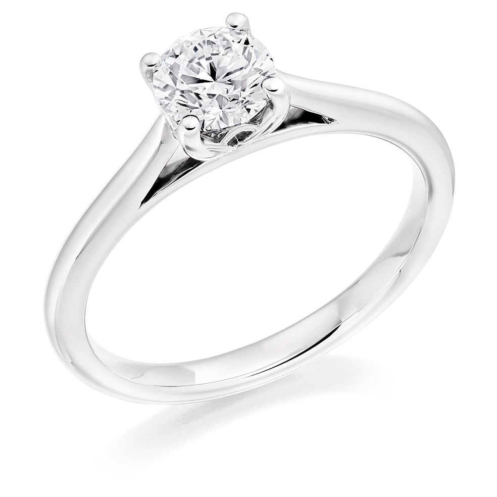 Platinum Diamond Solitaire Ring - PT