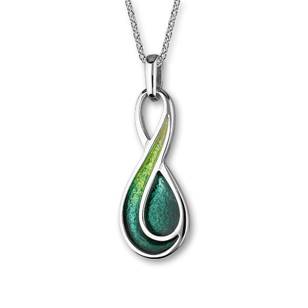 Ortak Prairie Emerald Green Silver Pendant EP255