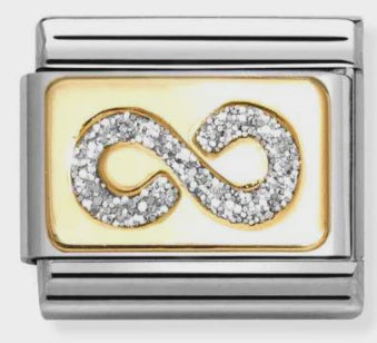 NOMINATION 18k Gold Glitter Infinity Charm 030224/06