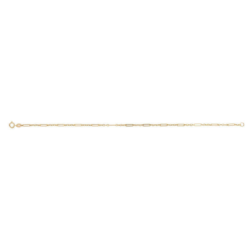 9ct Yellow Gold Small Elongated Link Bracelet