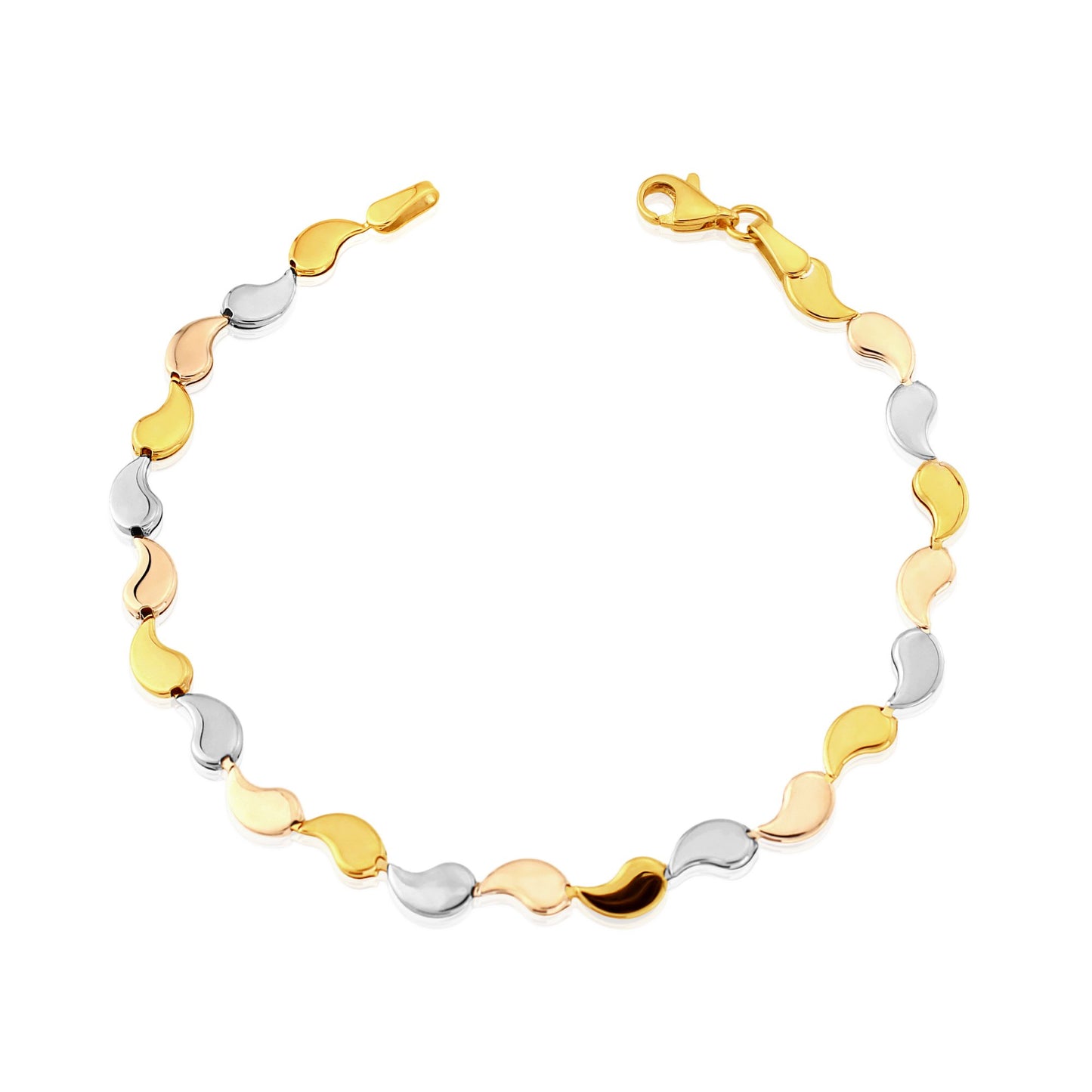 9ct Three Colour Bracelet