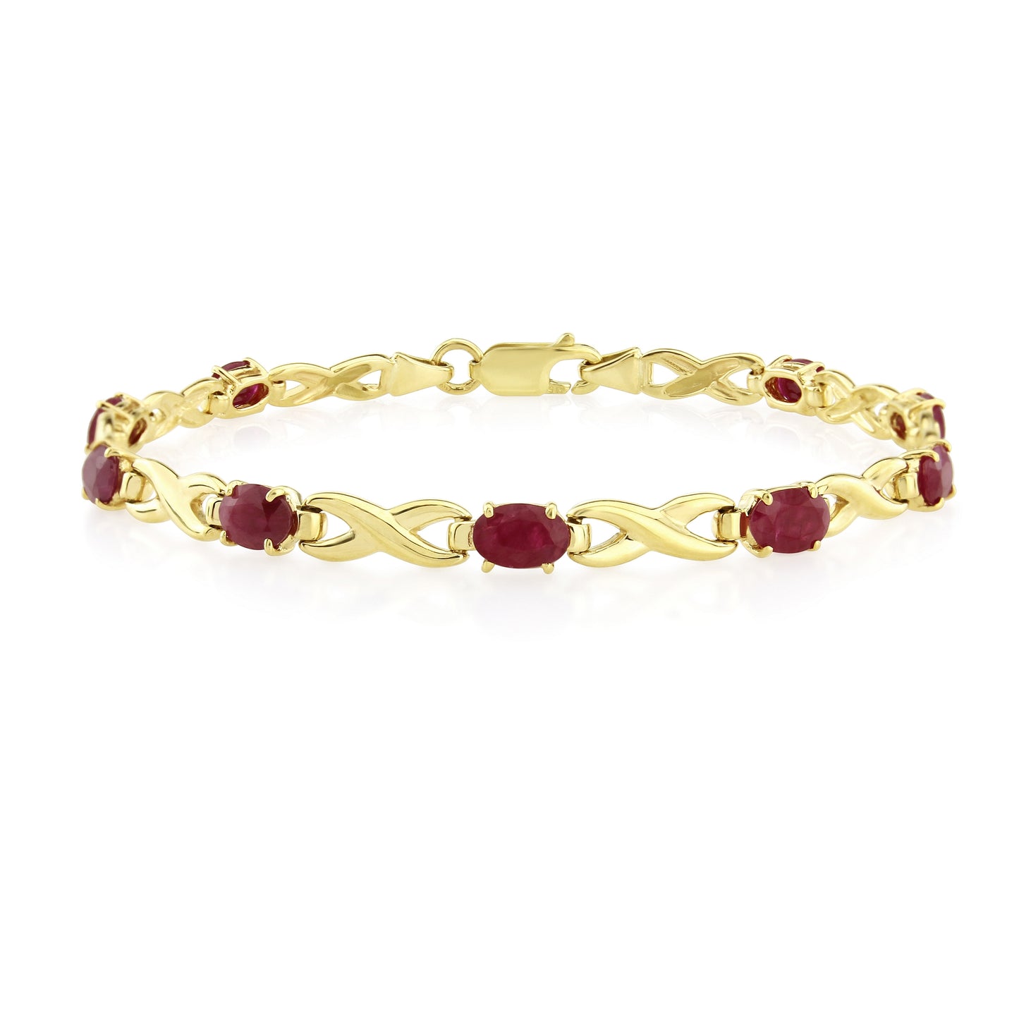 9ct Gold Ruby Bracelet
