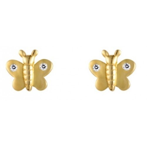 9ct Yellow Gold Butterfly Earrings
