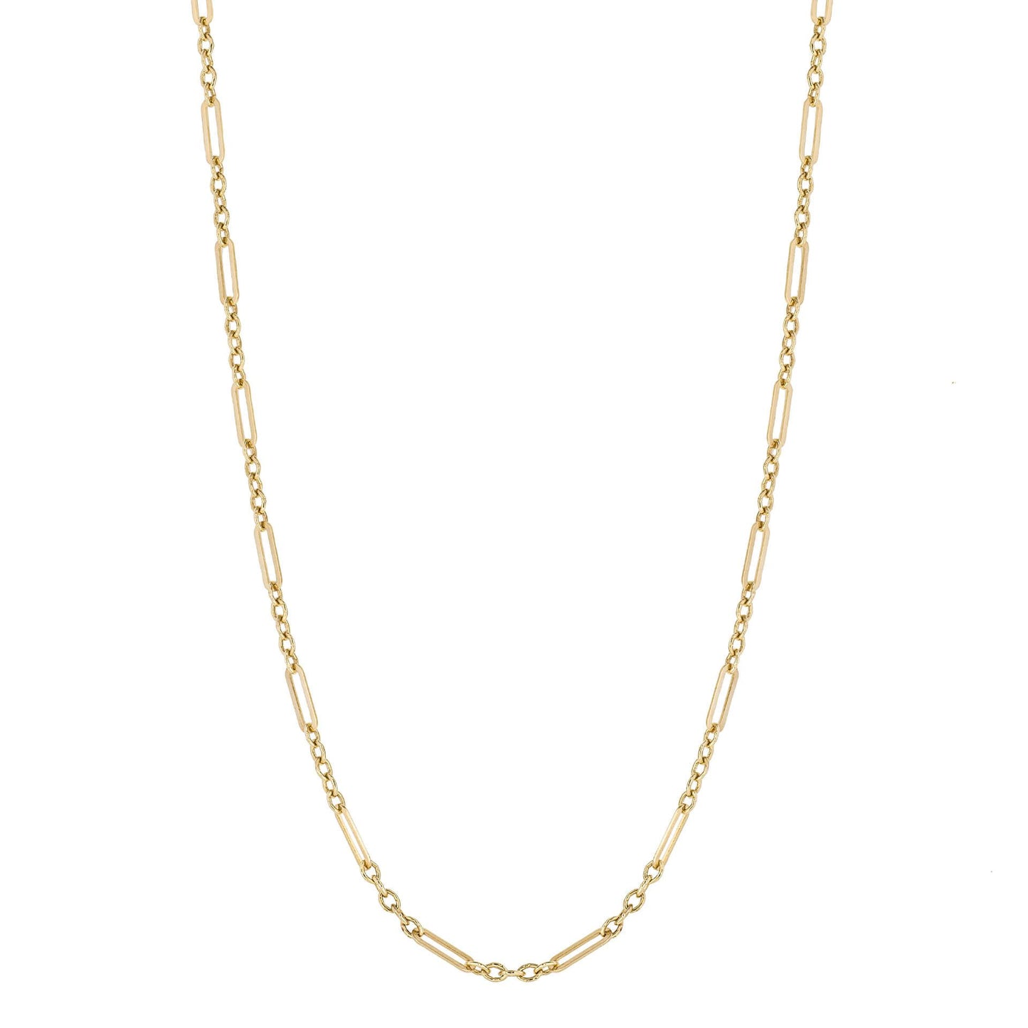 9ct Yellow Gold Elongated Link Necklace
