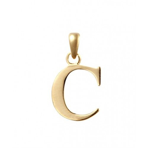 9ct Yellow Gold Initial C Pendant