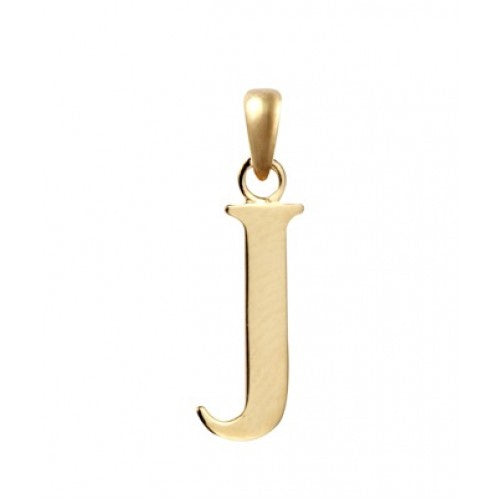 9ct Yellow Gold Initial J Pendant
