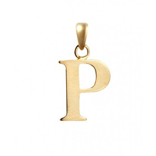 9ct Yellow Gold Initial P Pendant