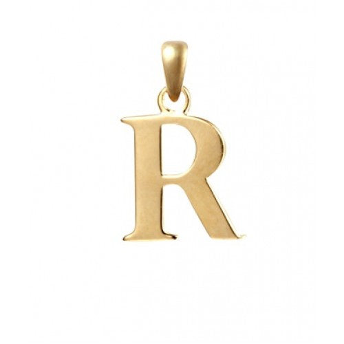 9ct Yellow Gold Initial R Pendant