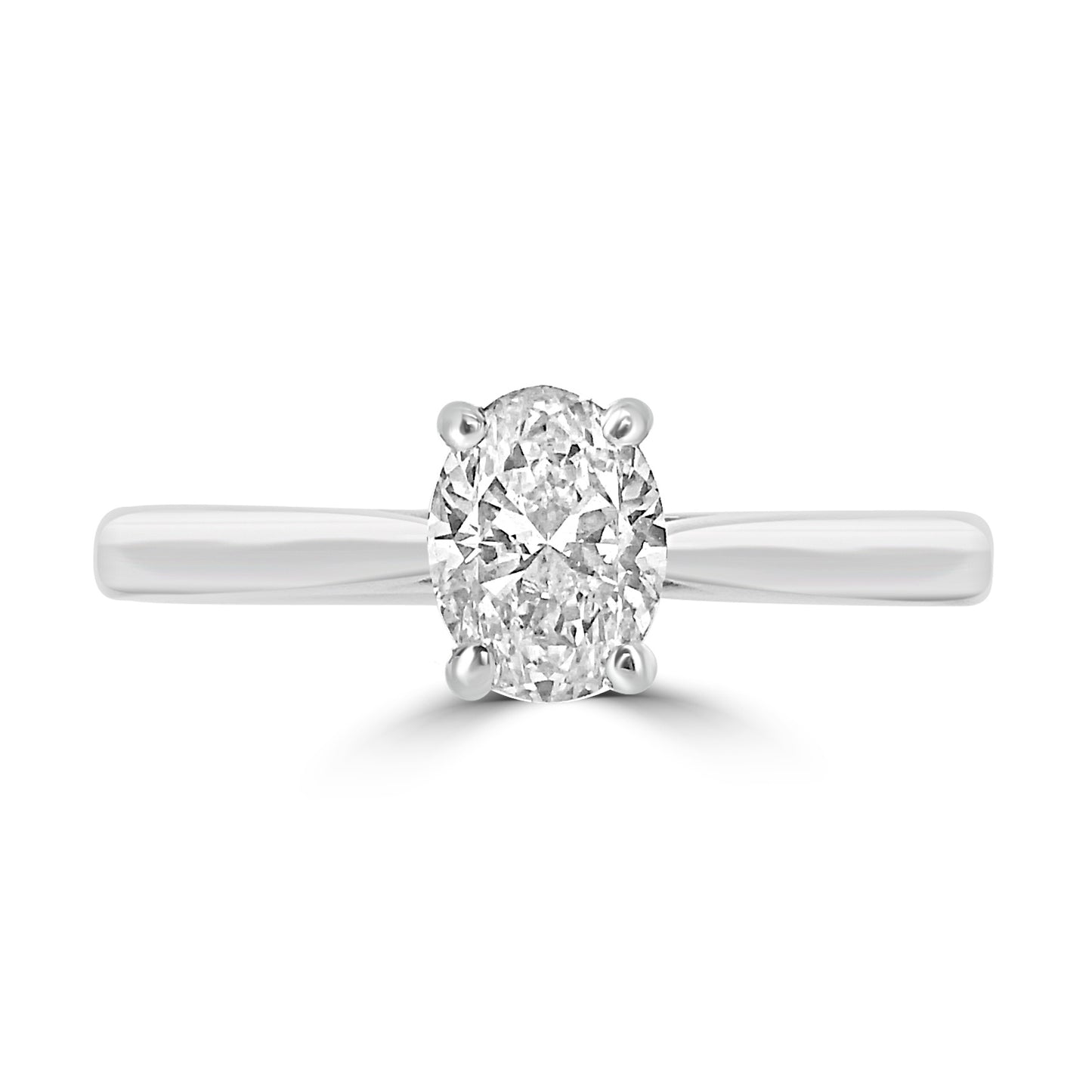 Platinum Oval Cut Diamond Solitaire 0.50ct D/SI2 - RN9847