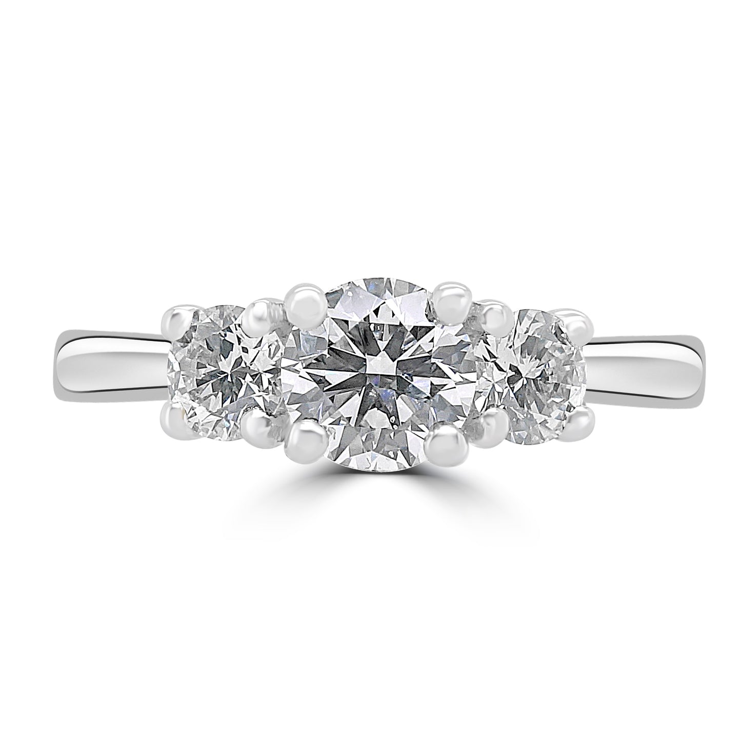 Platinum Trilogy Diamond Ring D SI2 0.86ct
