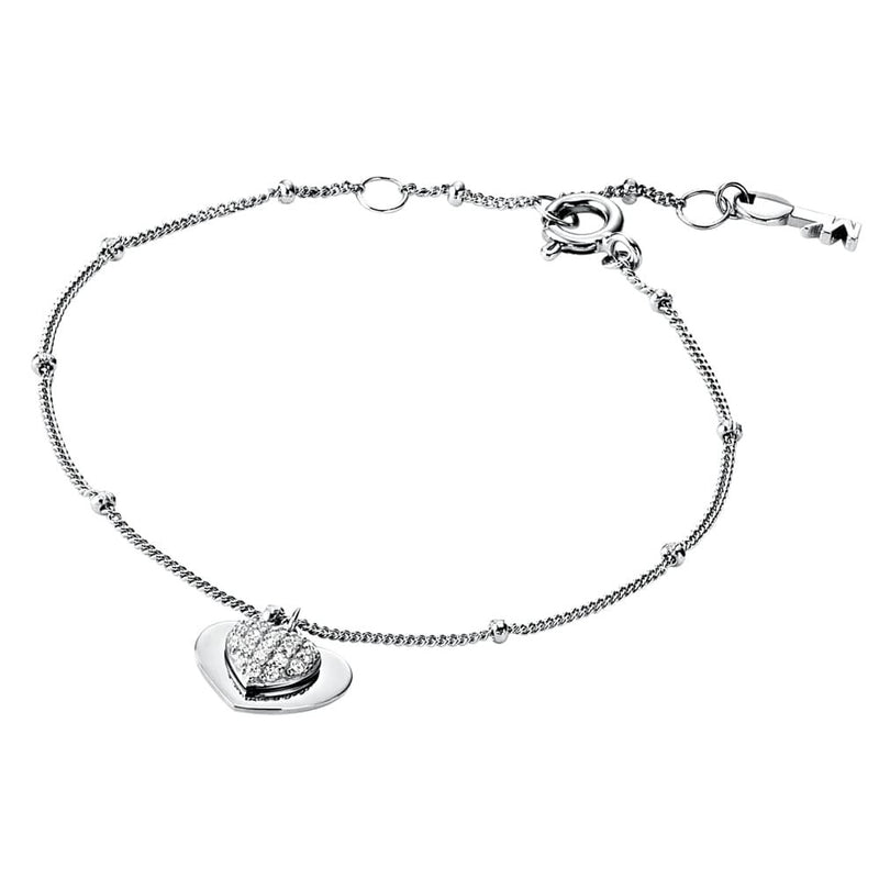 Michael Kors Love Sterling Silver Heart Bracelet MKC1118AN040