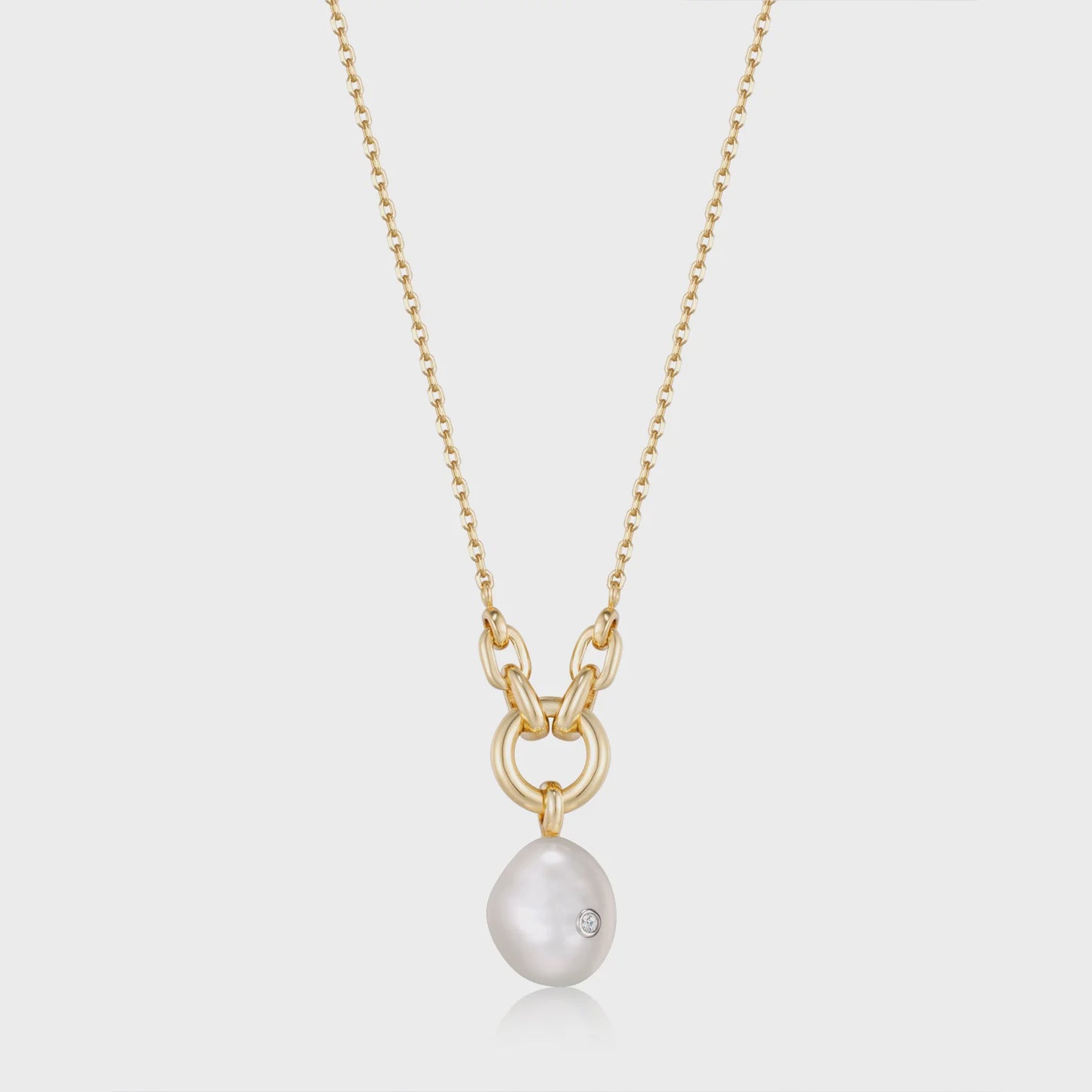 ANIA HAIE Gold Pearl Sparkle Pendant Necklace N043-03G