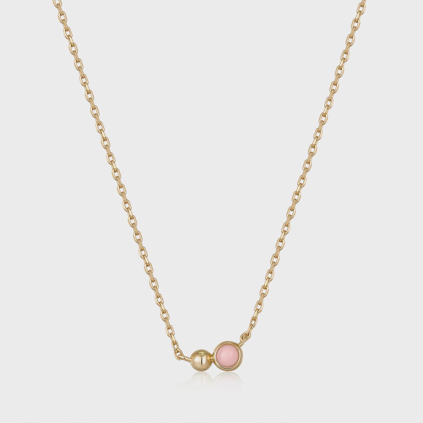 ANIA HAIE Gold Orb Rose Quartz Pendant Necklace N045-02G-RQ