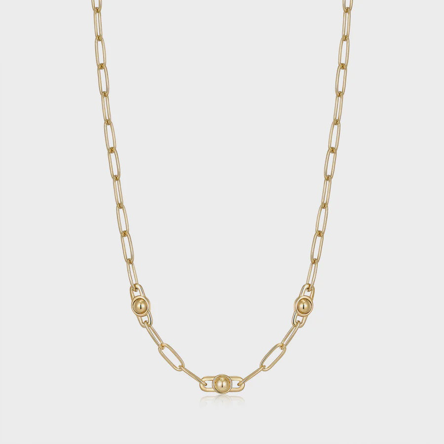 ANIA HAIE Gold Orb Link Chunky Chain Necklace N045-04G