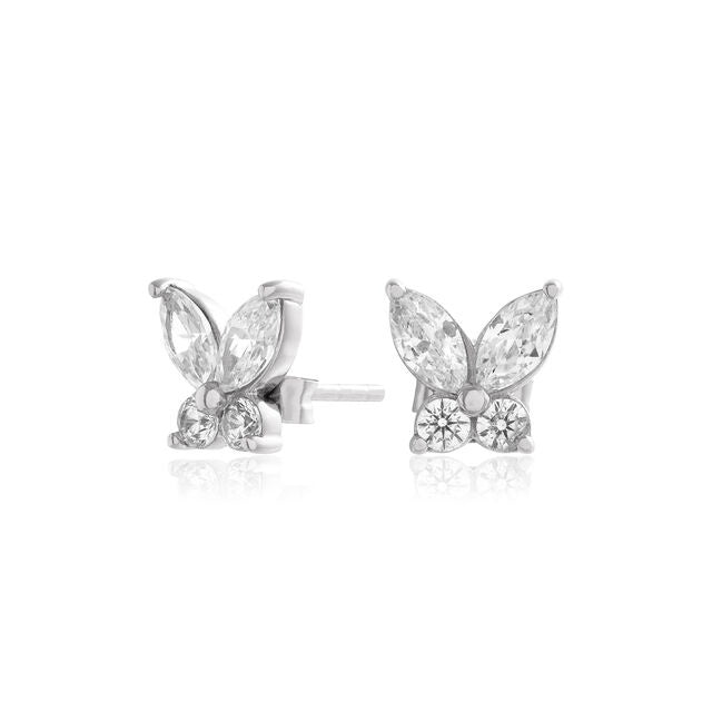 Olivia Burton Sparkle Butterfly Marquise Butterfly Studs Silver OBJMBE14