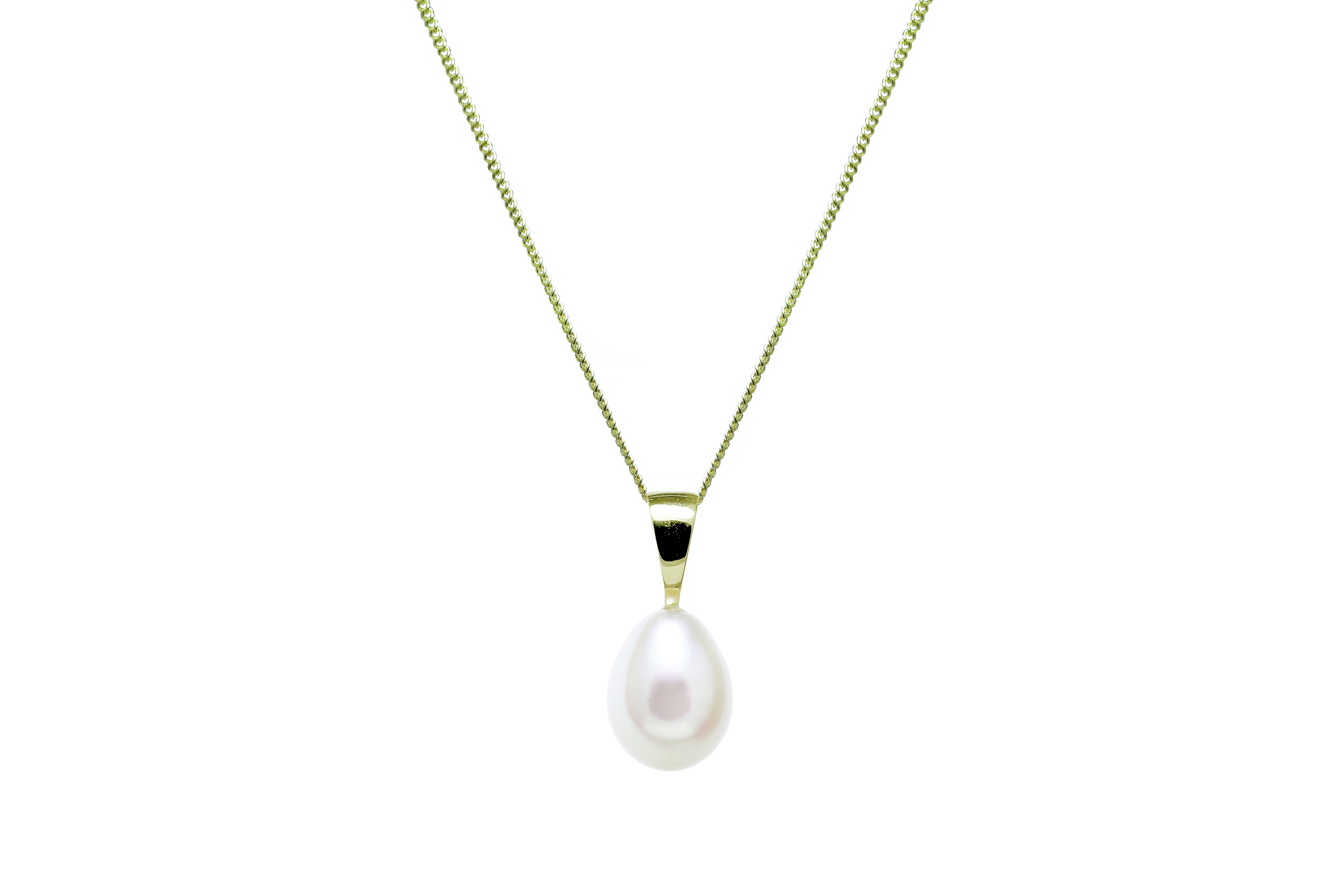 9ct Gold Cultured White River Pearl Pendant