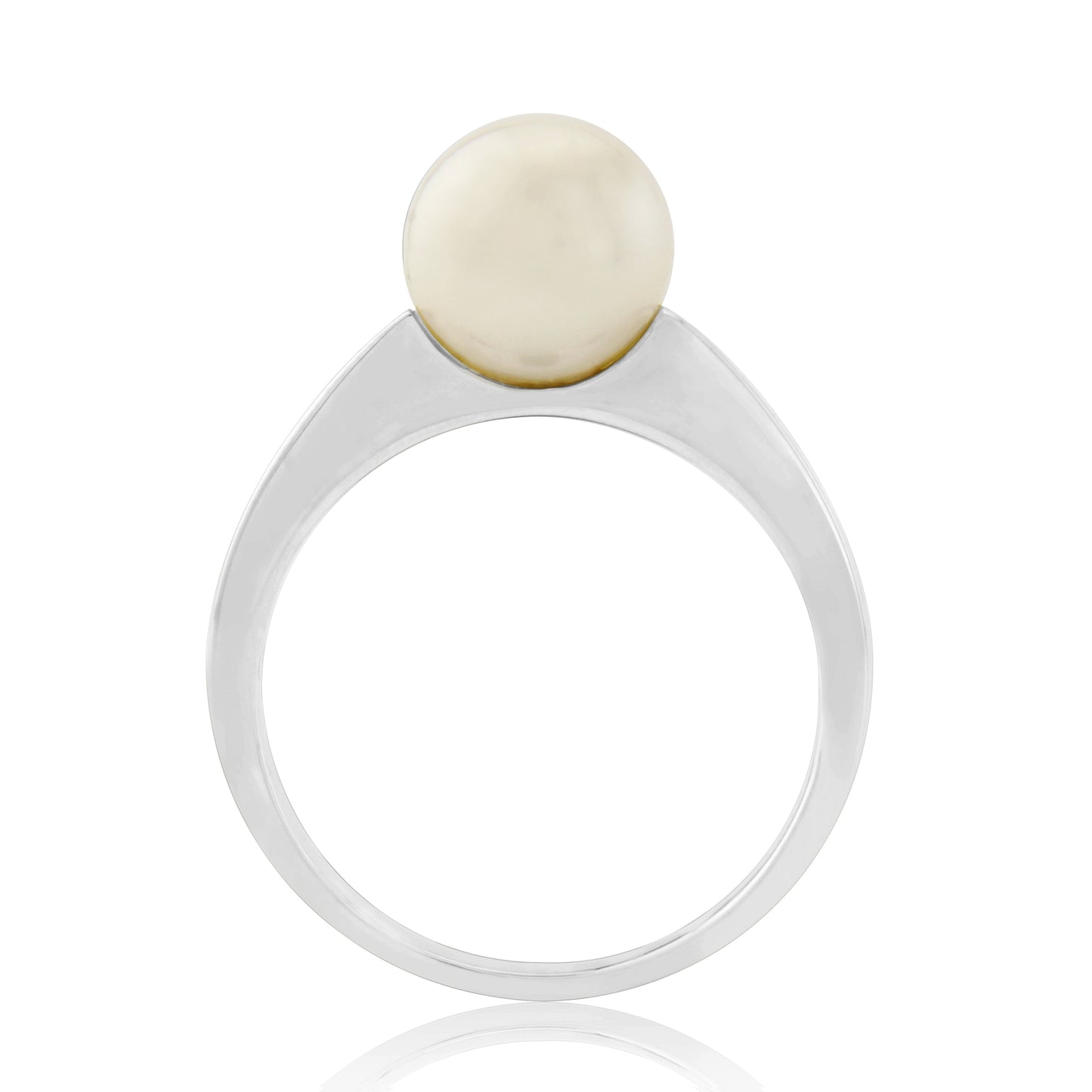 9ct White Gold Cultured Pearl Ring