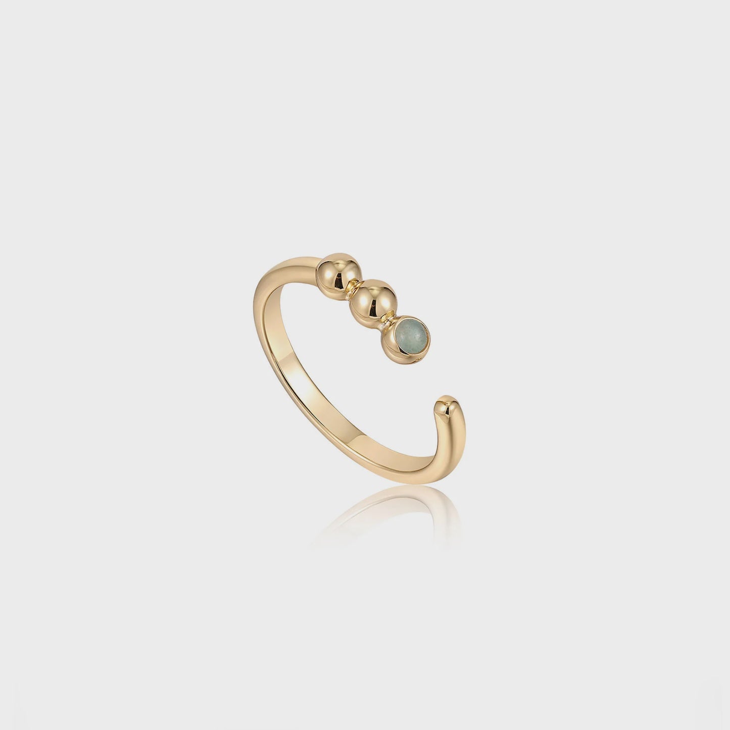 ANIA HAIE Gold Orb Amazonite Adjustable Ring R045-01G-AM