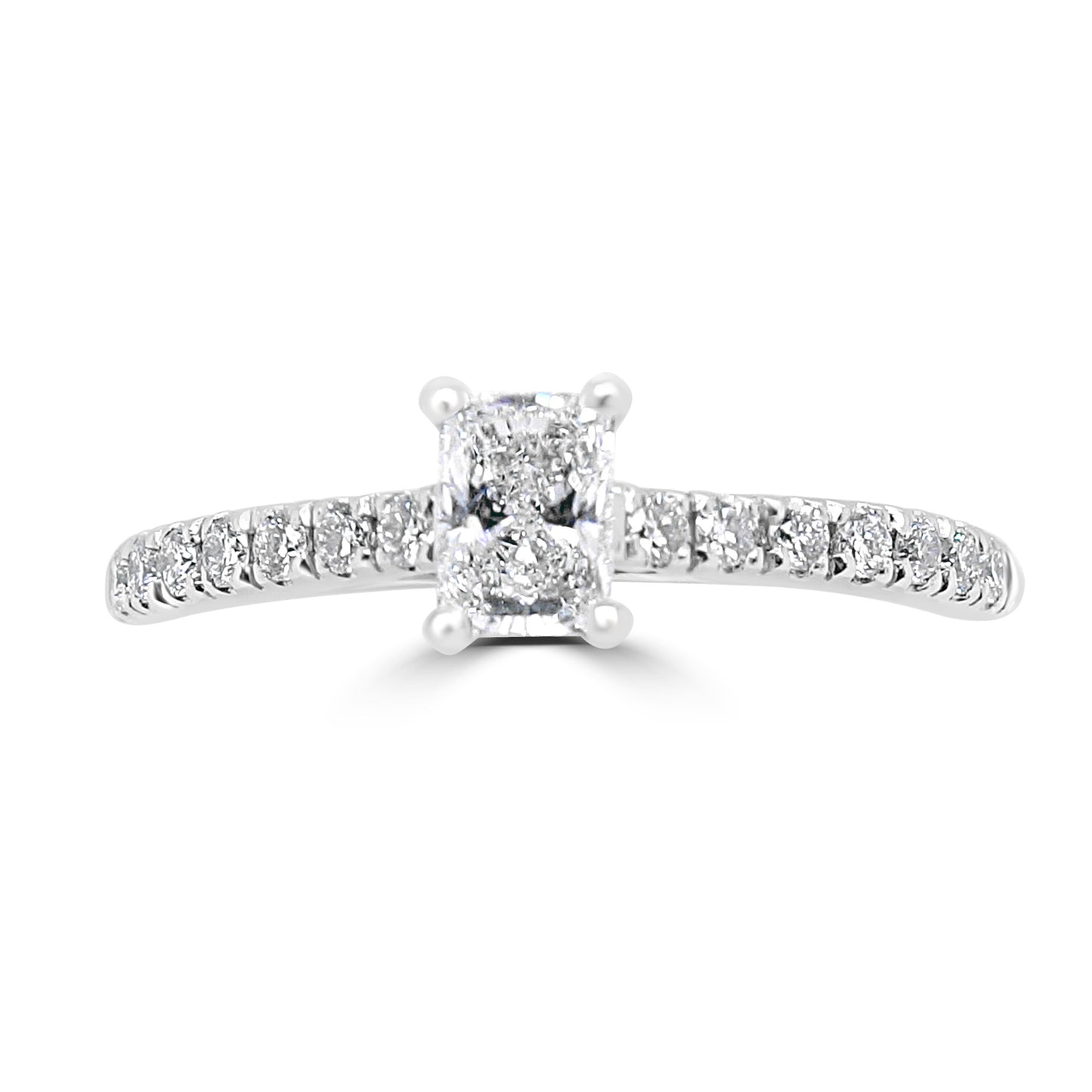 Platinum Radiant Cut Solitaire Ring 0.48ct