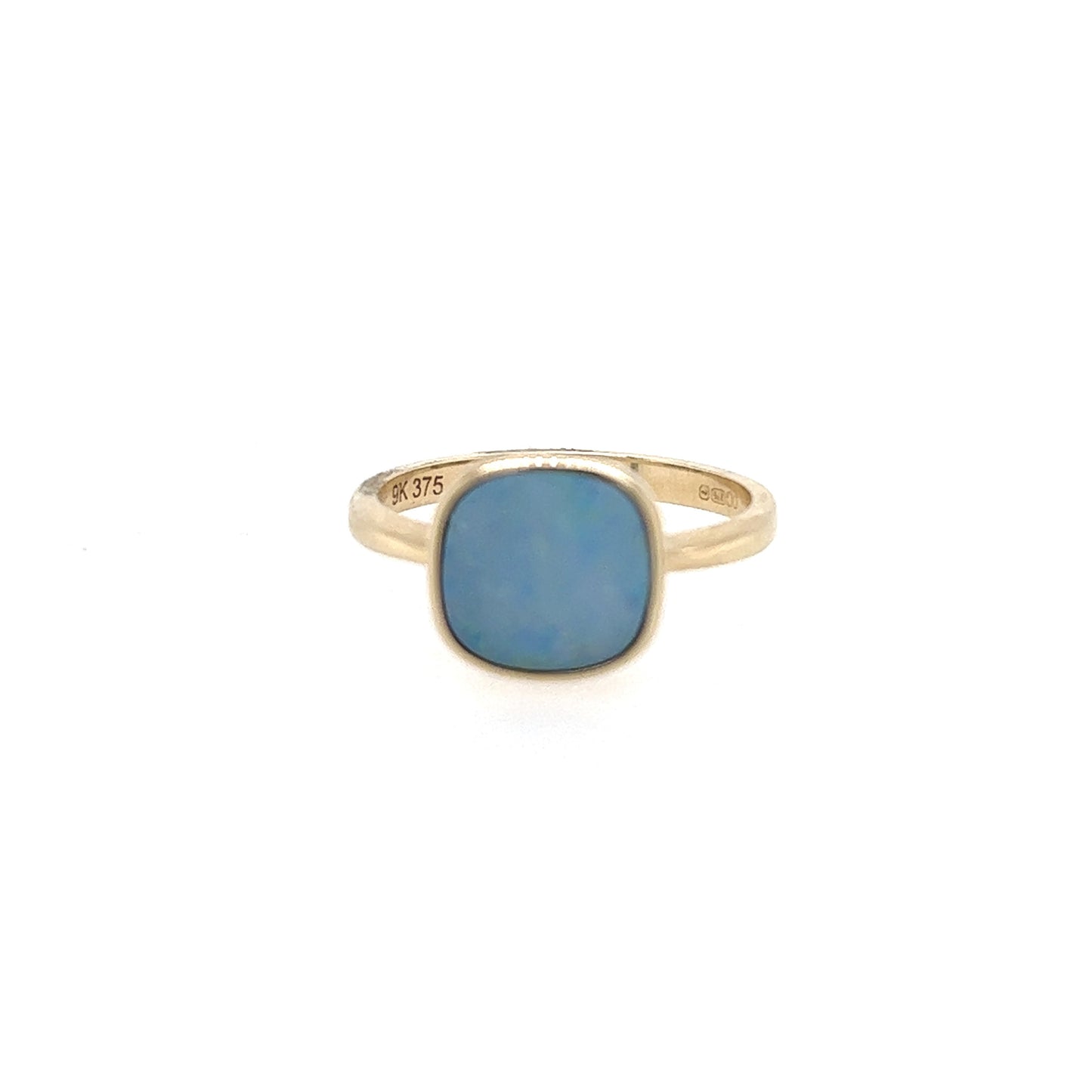 9ct Gold Double Opal Square Ring