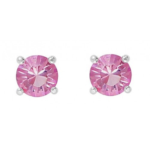 Silver October Birthstone Earrings