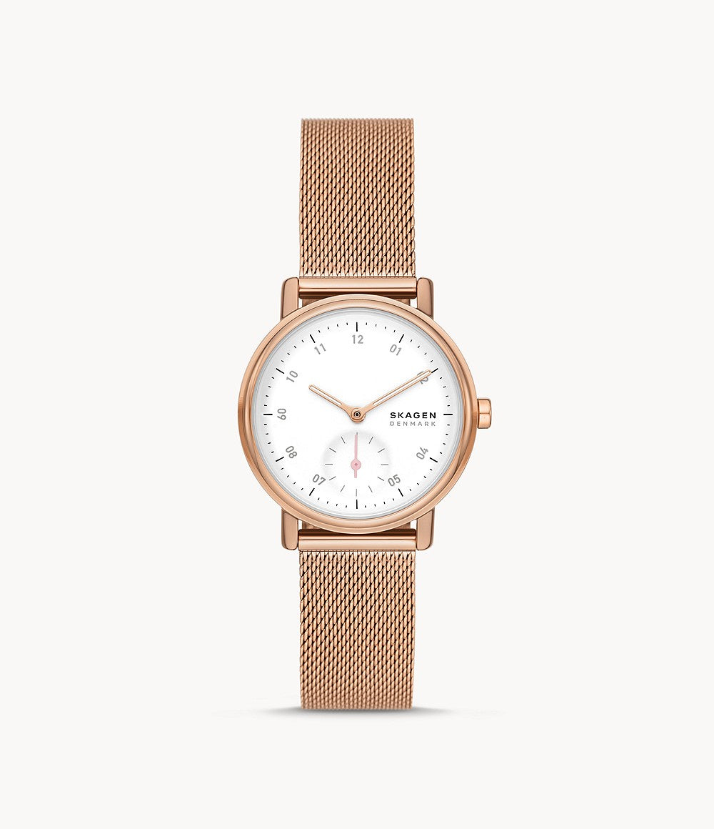 Skagen Kuppel Lille Rose Gold Watch With White Dial SKW3099