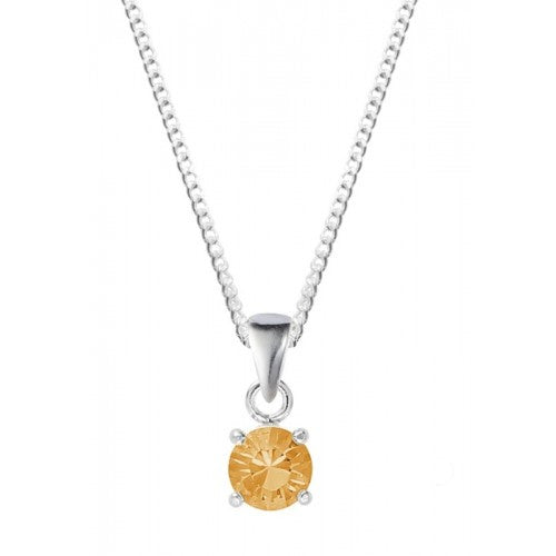 Silver November Birthstone Pendant