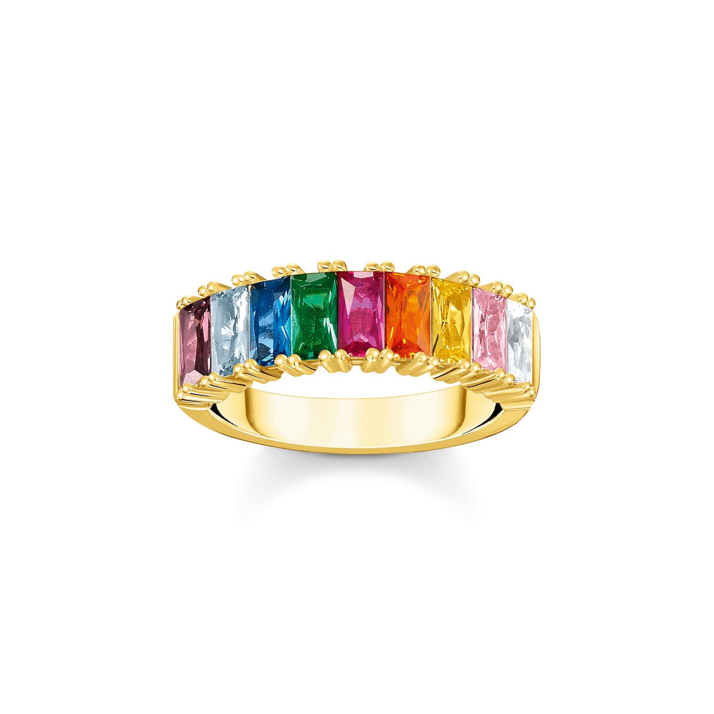 THOMAS SABO RING COLOURFUL STONES GOLD TR2404-996-7-56