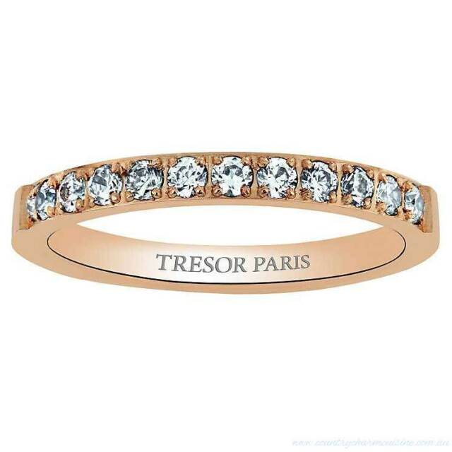 Tresor Paris Rose Plated 2.5mm Size K Ring 21989
