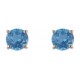 9ct Gold White Gold Blue Topaz Earrings