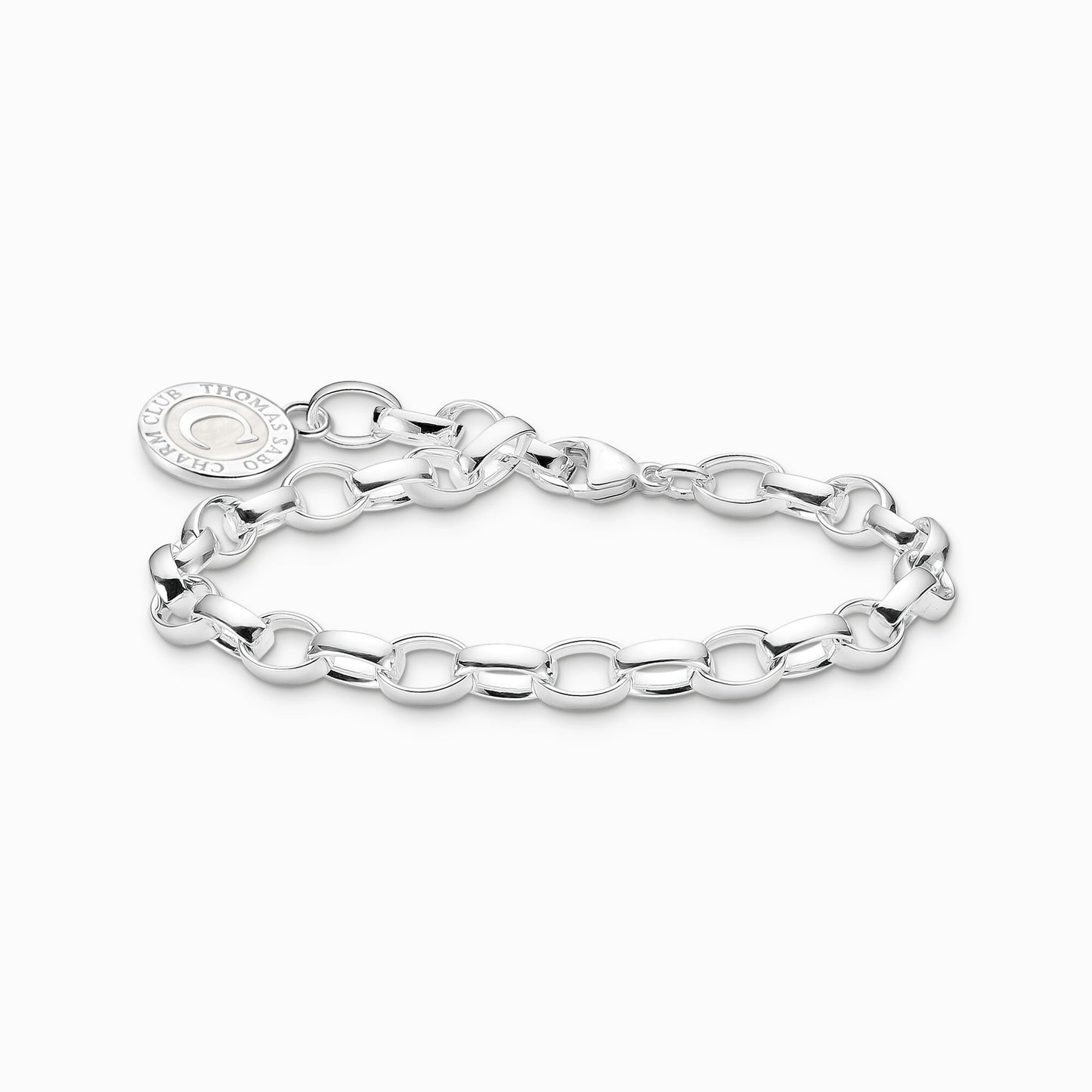 Thomas Sabo Member Charm bracelet with white Charmista Coin silver X0285-007-21