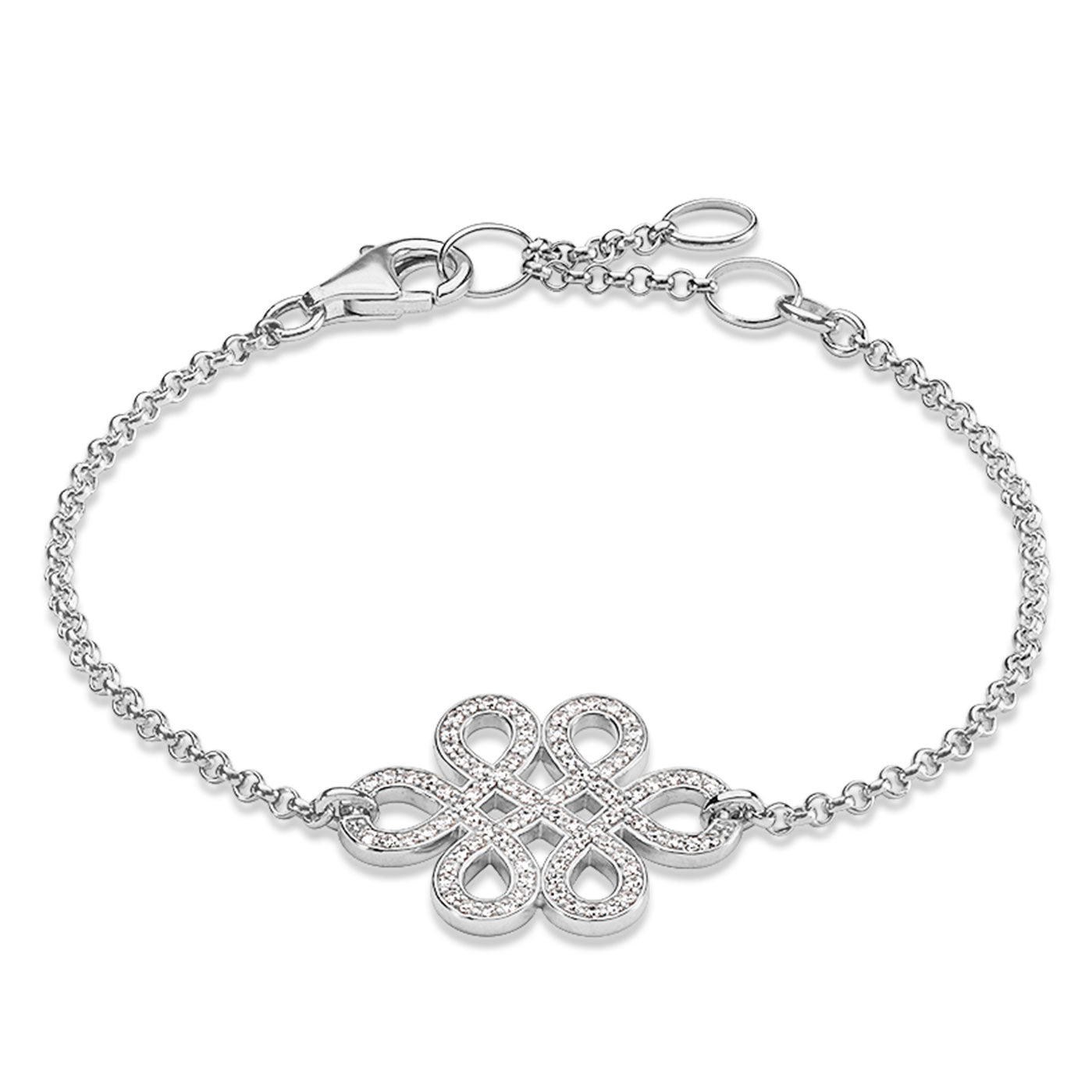 Thomas Sabo Glam & Soul Silver Love Knot Bracelet A1226-051-14