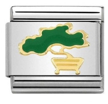 NOMINATION Enamel Gold Bonsai Charm 030278-18