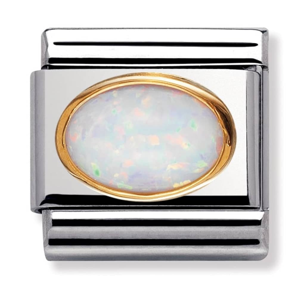 NOMINATION White Opal Oval Charm 030502-07