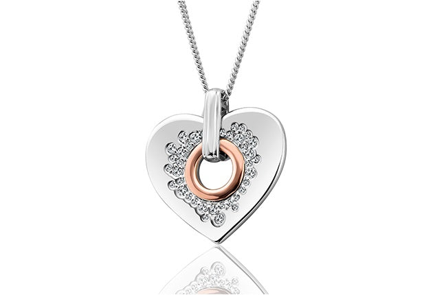 Clogau Cariad Sparkle Heart Pendant 3SCCP01