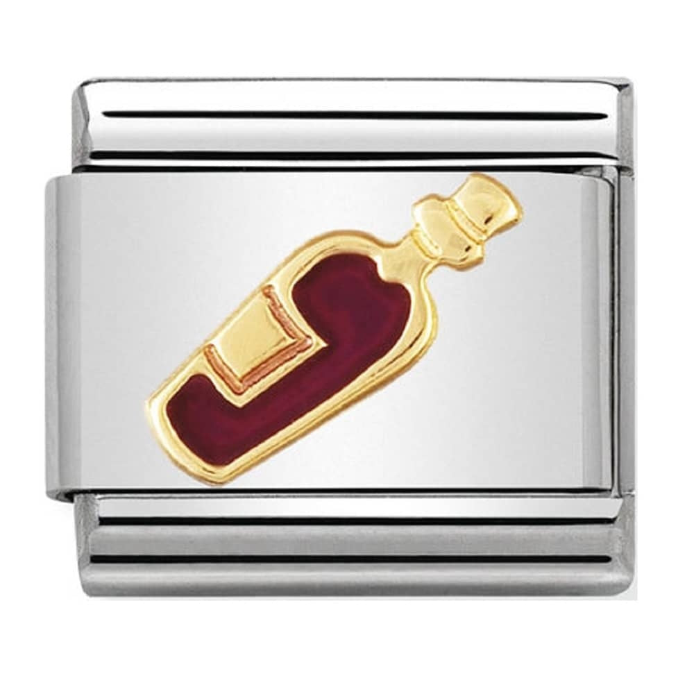NOMINATION Gold Red wine charm 030218-04