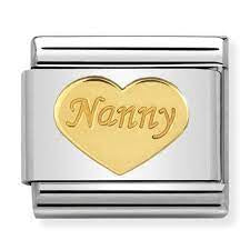 NOMINATION Gold Nanny Heart Charm 030162-35