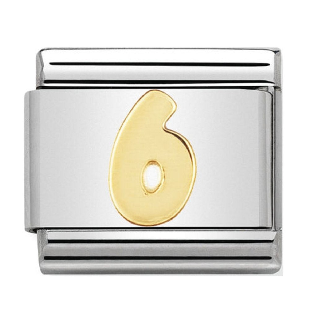 NOMINATION Gold Number 6 Charm 030102-06