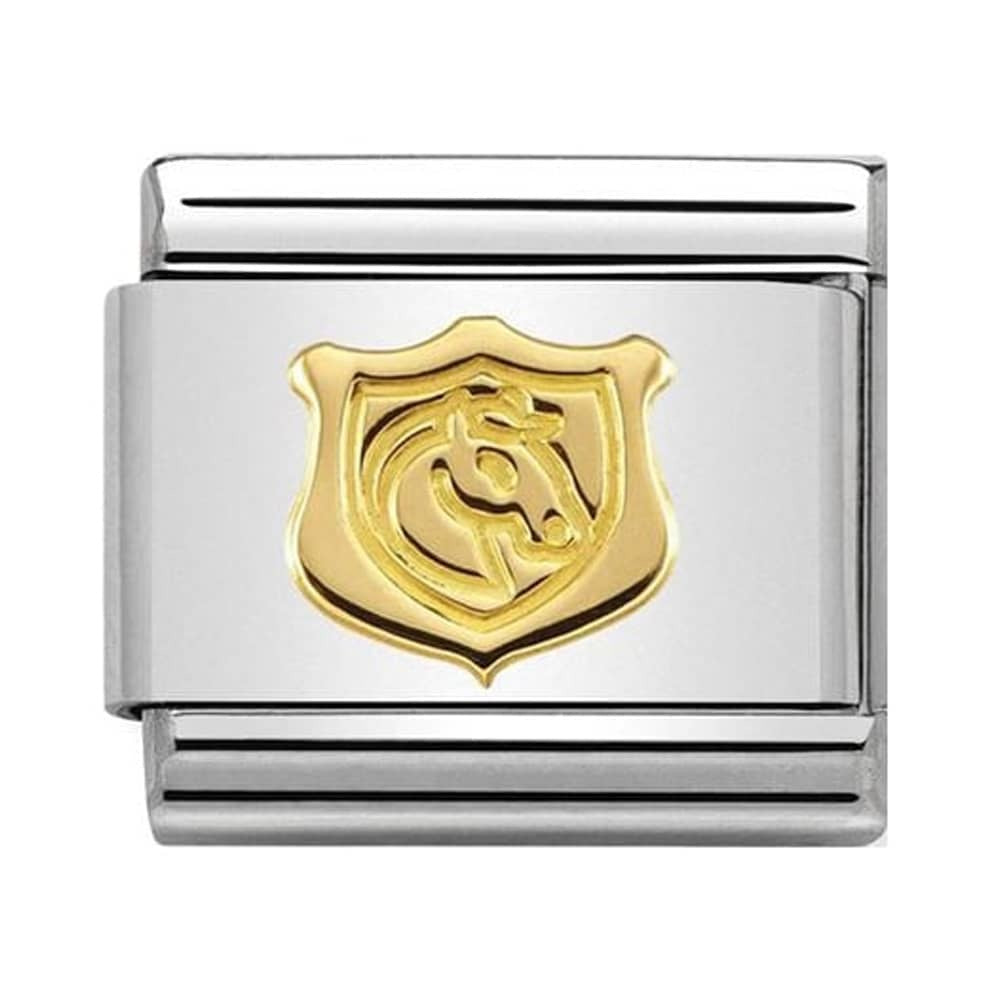 NOMINATION Gold Shield Horse Charm 030149-28