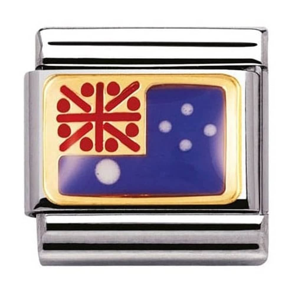 NOMINATION Gold Australia Flag Charm 030238-01