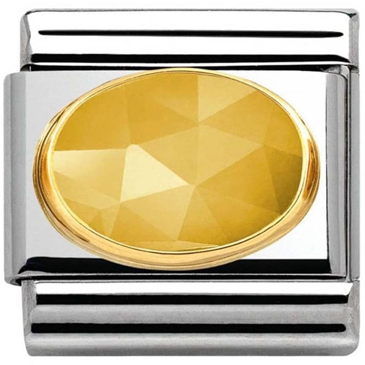 NOMINATION Ladies Composable Classic Cashmere 18K Gold Dark Yellow Faceted Jade Charm 030515/09