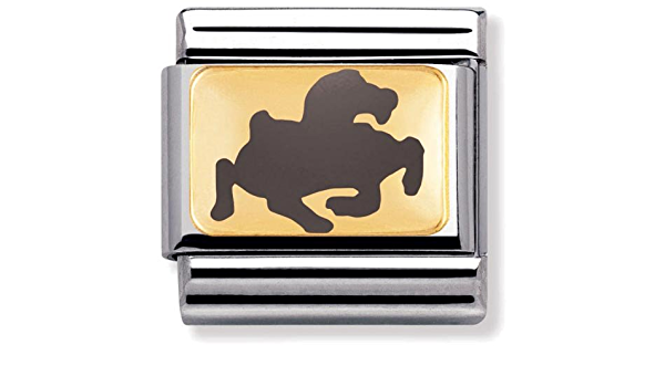 NOMINATION Classic Chinese Zodiac Gold Horse Grey Link 030275/27