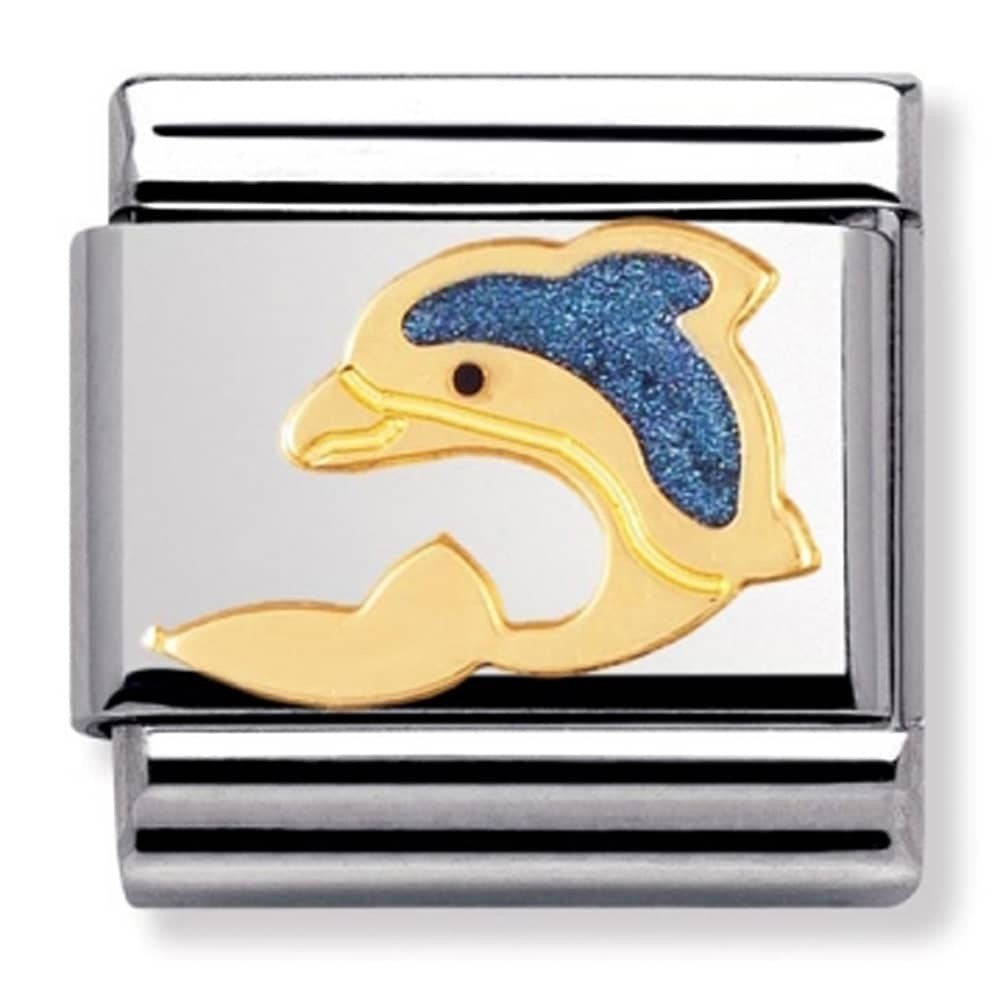 NOMINATION Enamel Gold Doplhin Charm 030213-01