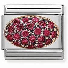 NOMINATION CZ Gold Fuchsia Dome Charm 430314-02