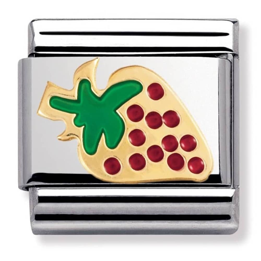 NOMINATION Gold Strawberry Charm 030215-11