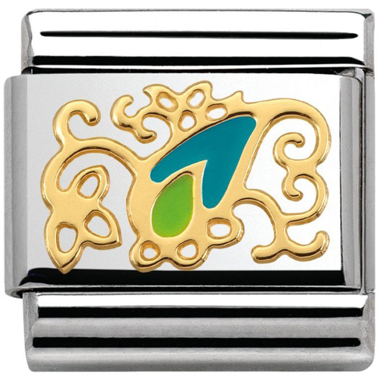 NOMINATION Classic Lace Gold Blue Green Drop Link 030281/30