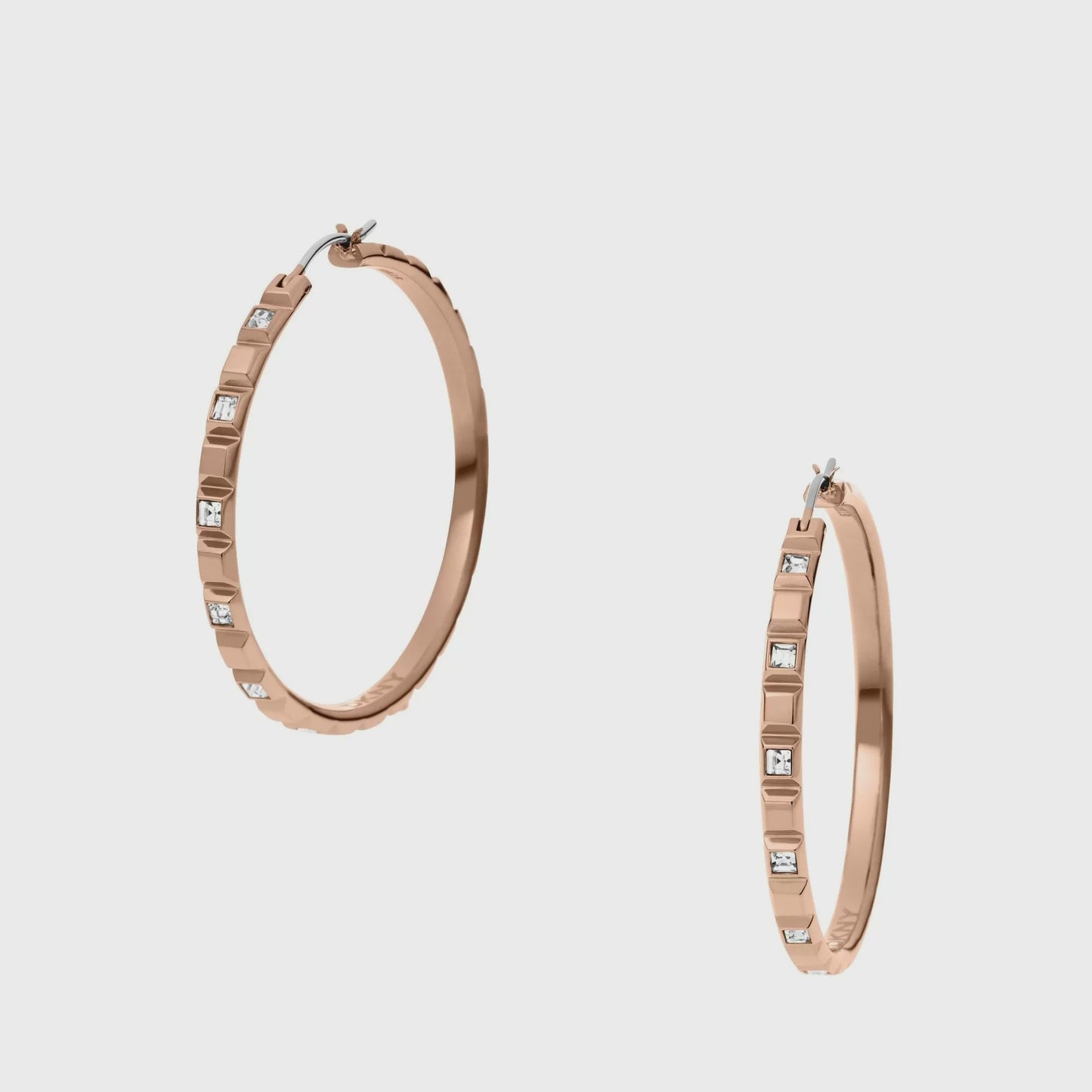 DKNY Rose Gold Plated Hoop Earrings NJ2115791