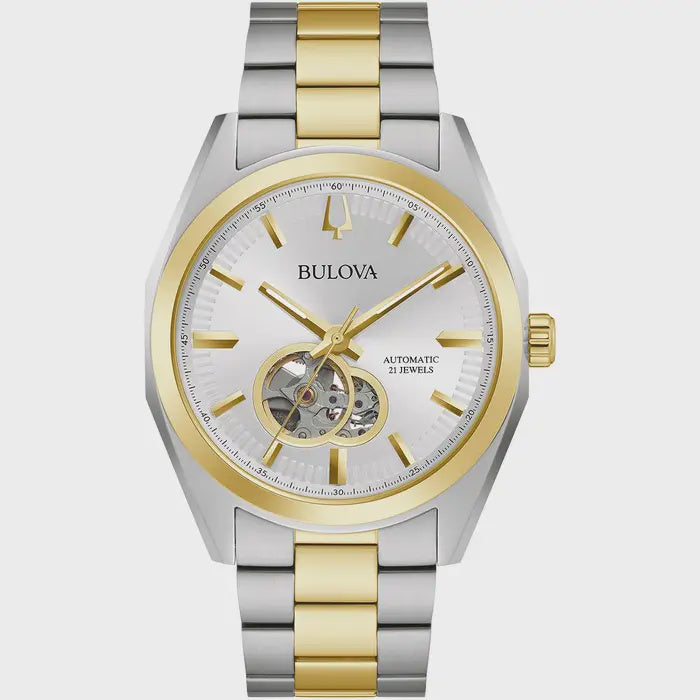 Bulova Gents Surveyor Automatic Two Tone Watch 98A284