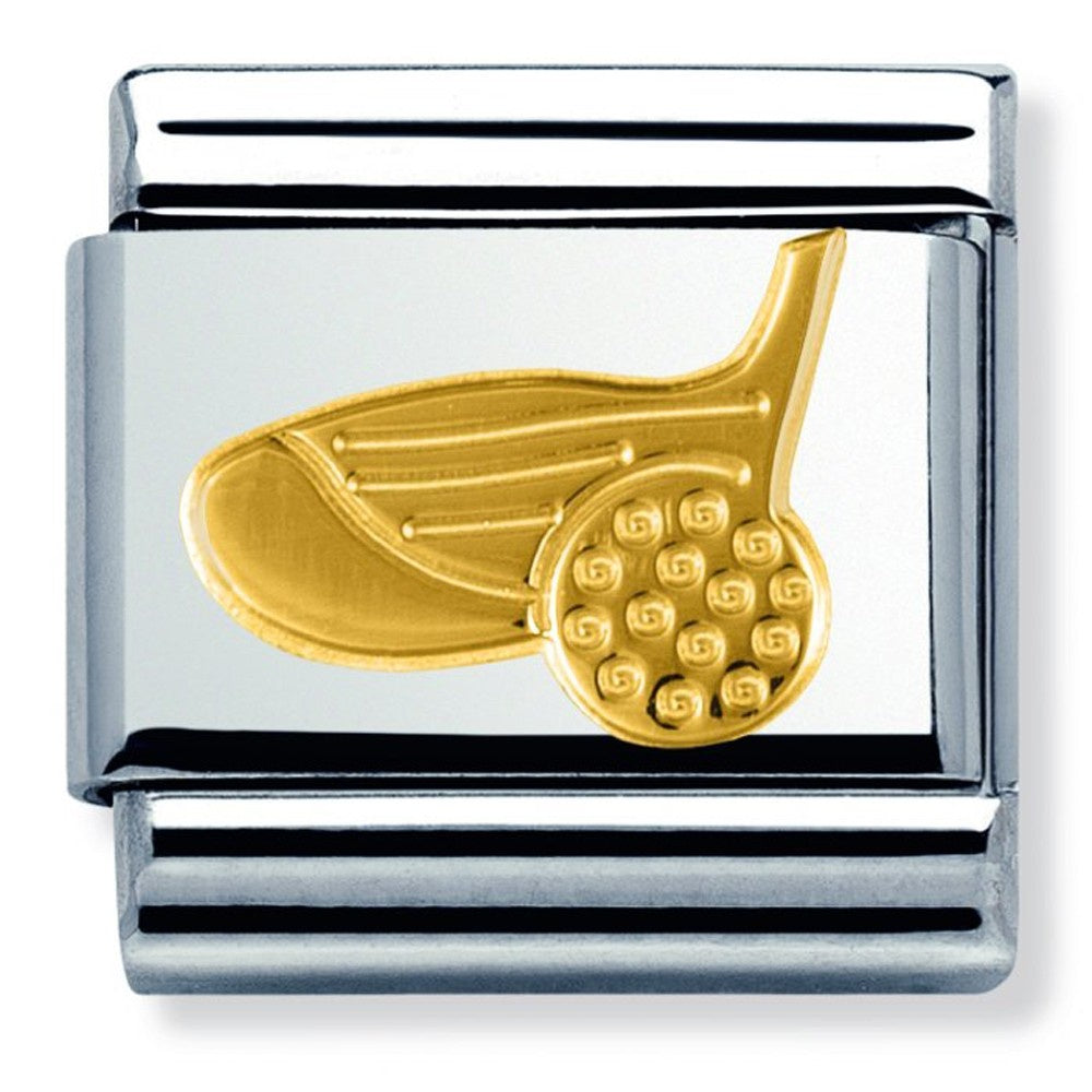 NOMINATION Gold Golf Ball Charm 030106-24