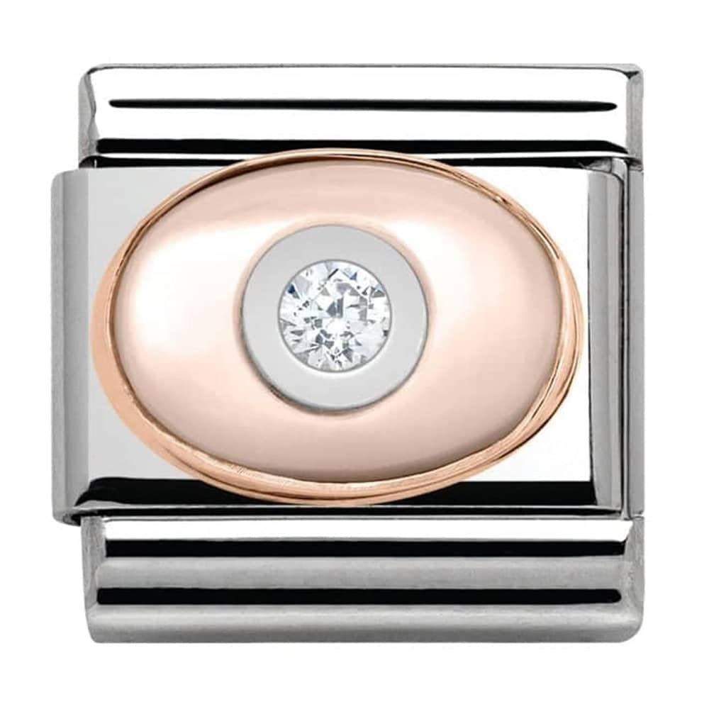 NOMINATION Gold Mother of Pearl Pink CZ 430504-02